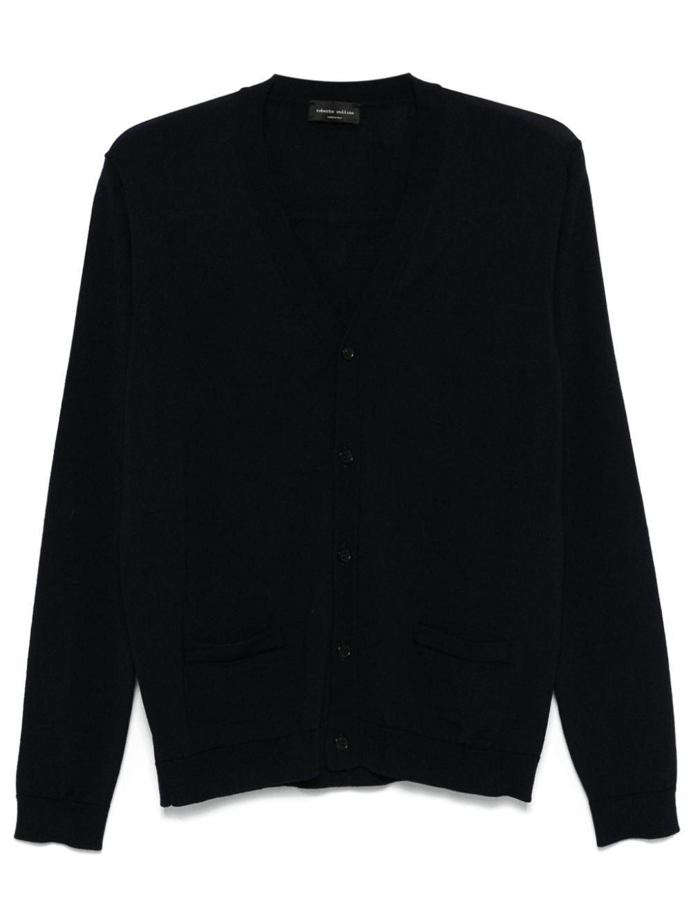 Shop Roberto Collina Fine-knit Cardigan In Blue