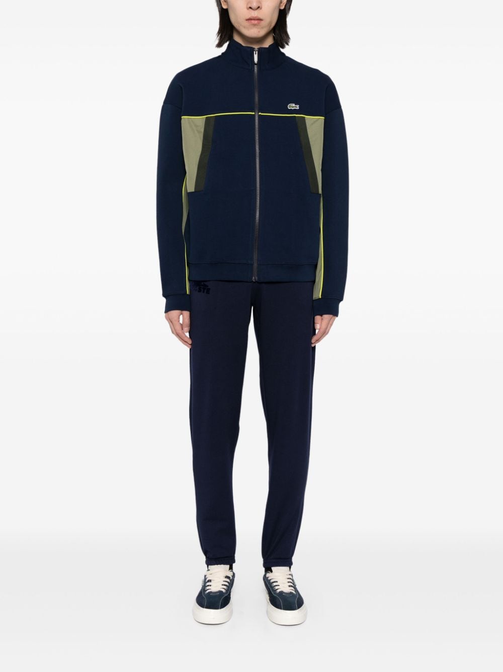 Shop Lacoste Logo-appliqué Track Pants In Blue