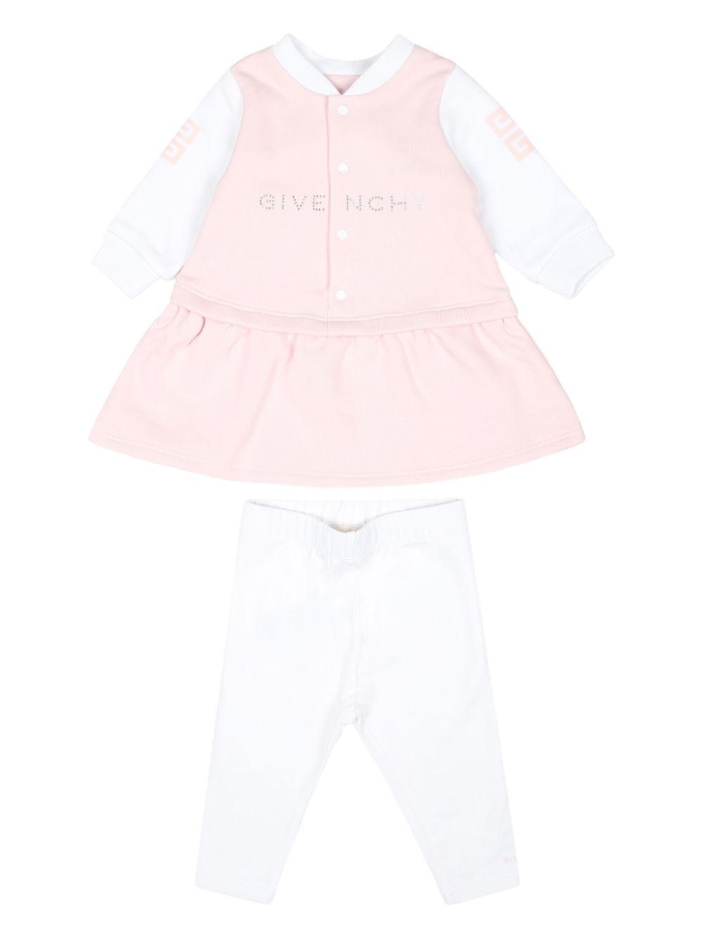 Givenchy Kids logo-print dress set - Pink