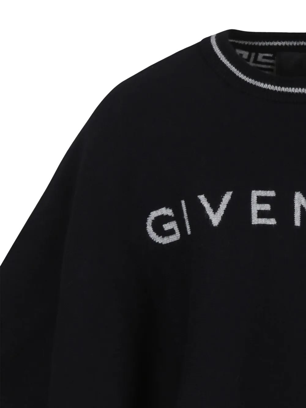 Givenchy Kids T-shirt met logo-intarsia Zwart