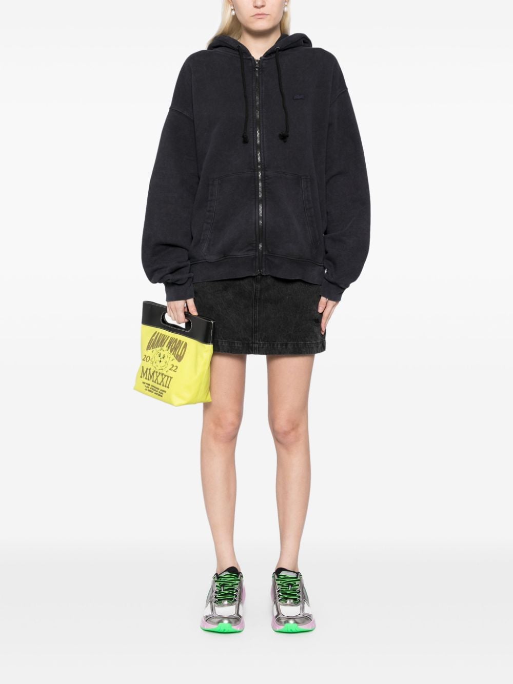 Shop Lacoste Logo-patched Hooded Jacket In Black