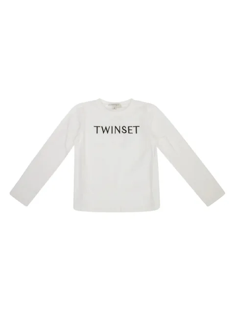 TWINSET Kids playera con logo estampado