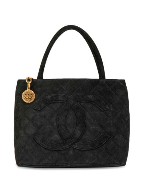 CHANEL Pre-Owned 1991-1994 Suede Medallion tote bag