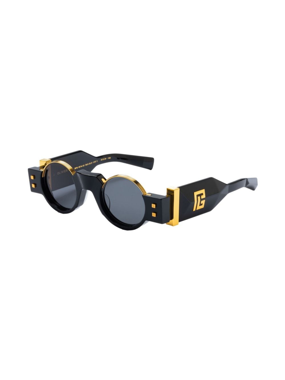 Shop Balmain Eyewear Olivier Ii Sunglasses In ブラック