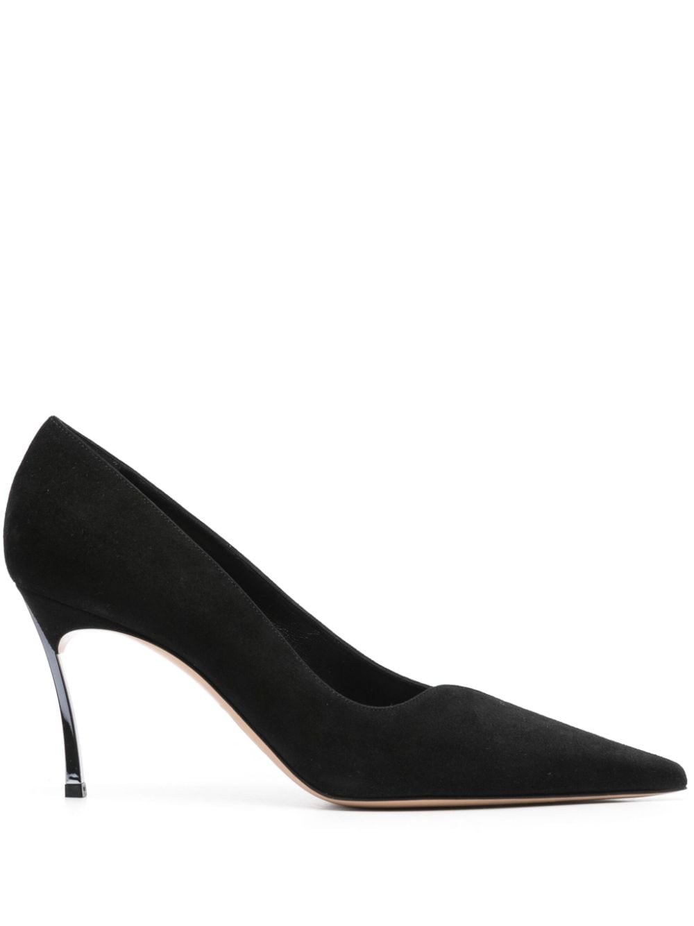 Casadei Superblade 90 mm suède pumps Zwart