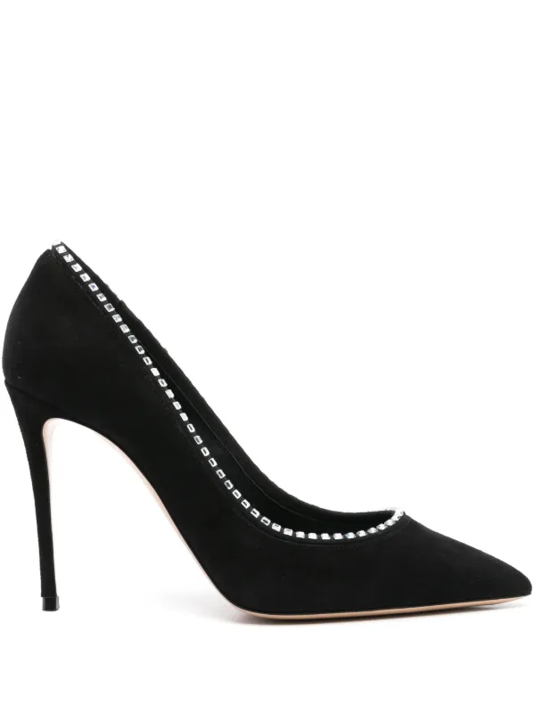 Casadei 100mm crystal-embellished Pumps Black FARFETCH PT