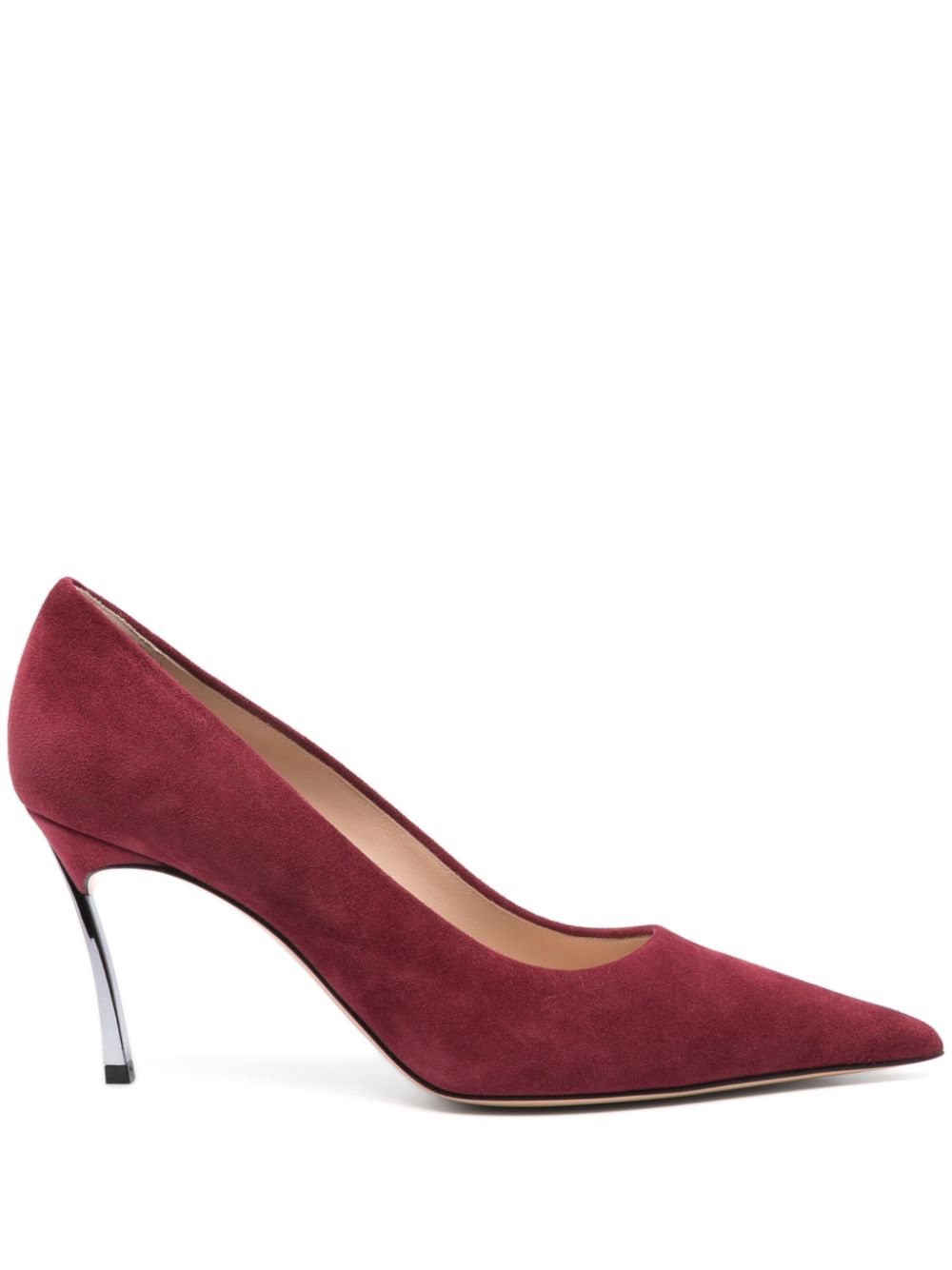 Casadei 85mm suede pumps Red