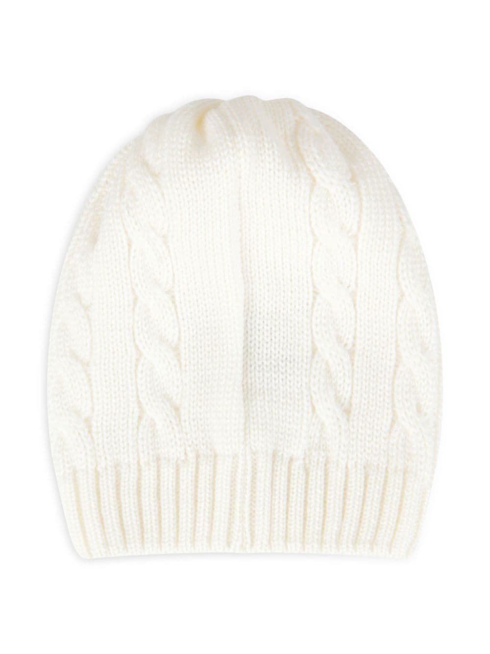 Little Bear cable-knit wool beanie - Beige