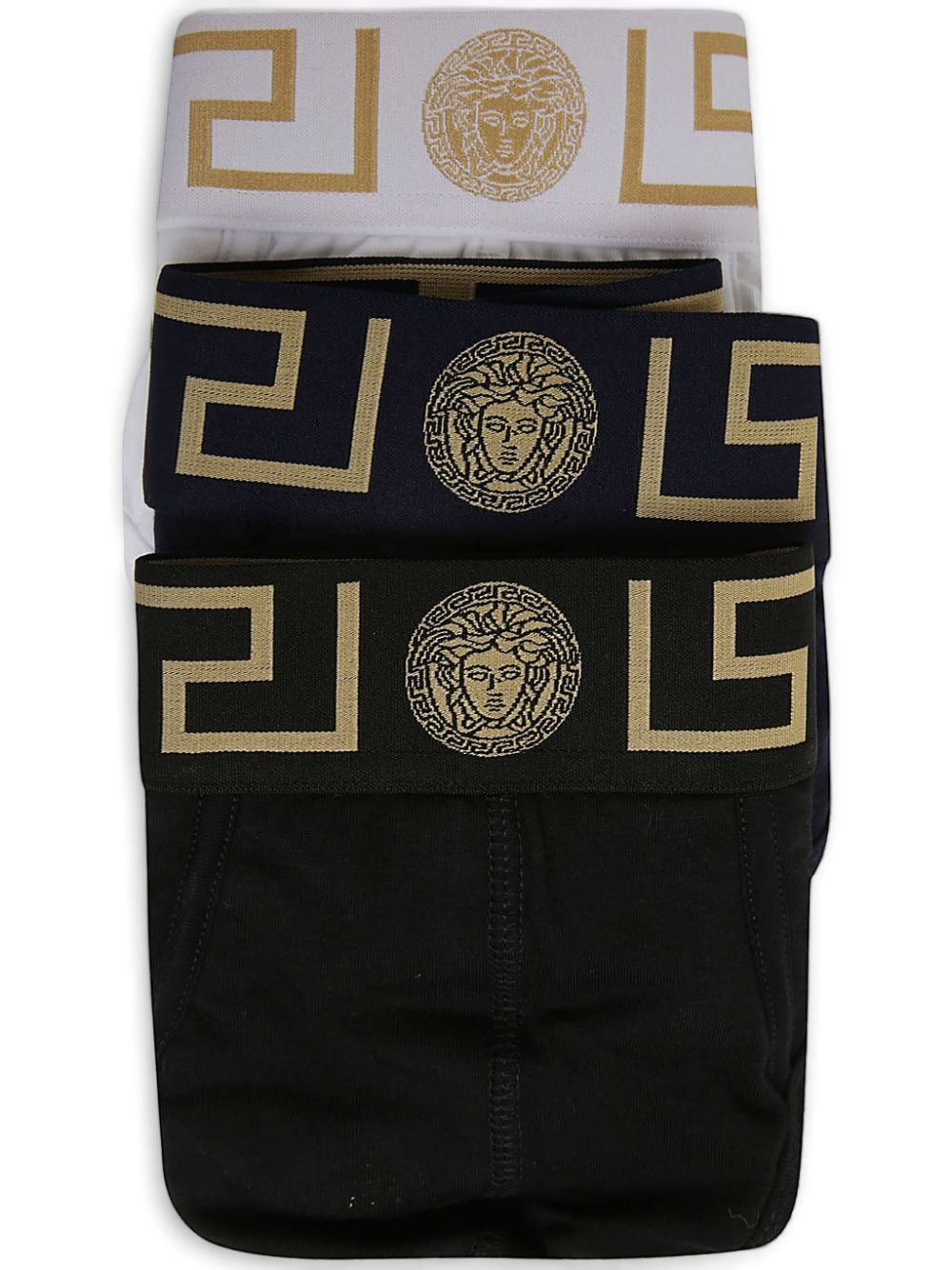 Versace Greca Medusa Head briefs (set of three) - Nero