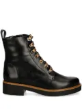 Baldinini leather combat boots - Black