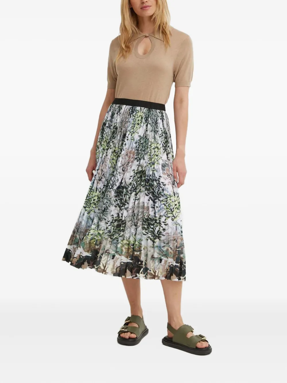 MUNTHE pleated tree-print midi skirt | Pleated Skirts | Image 2