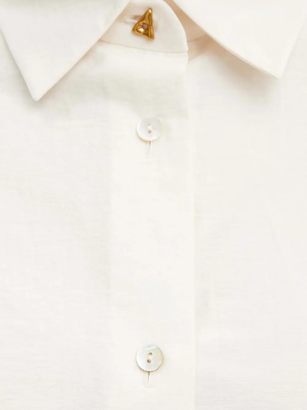 Aeron Triangle-button Shirt In Neutral