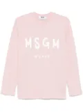 MSGM logo-print T-shirt - Pink