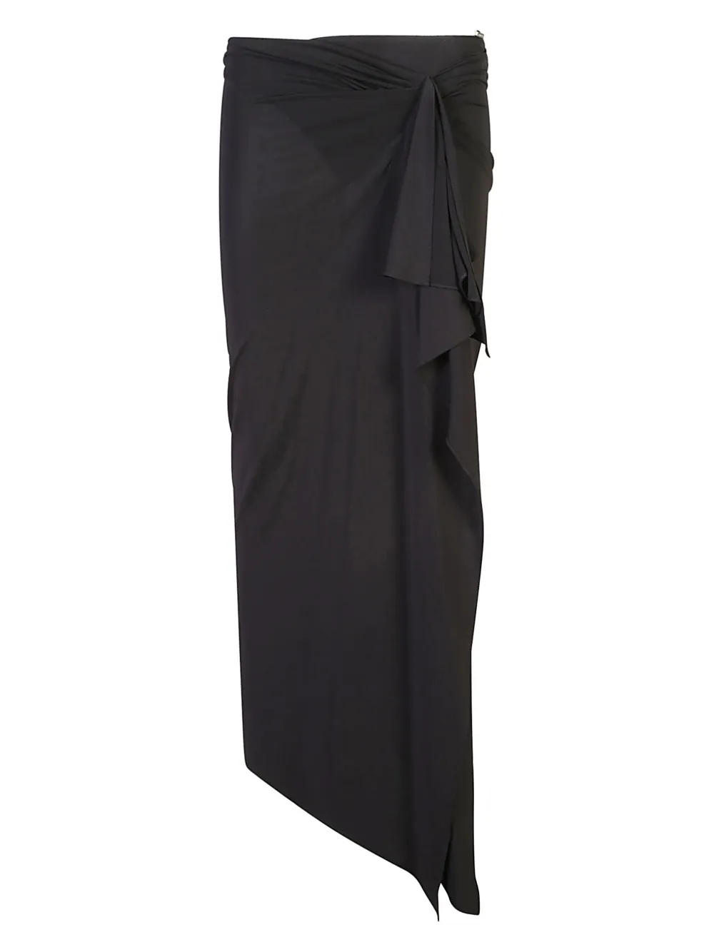 Shop Attico Asymmetric Skirt In Black