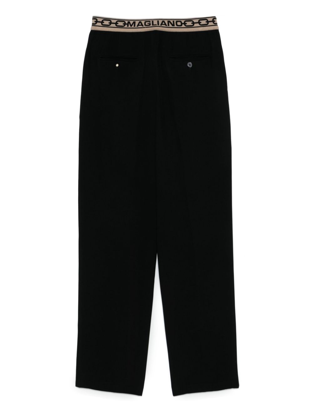 Magliano Pantalon met logo tailleband - Zwart