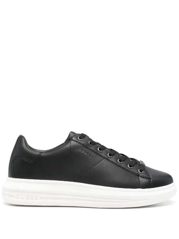 GUESS USA Leather Sneakers Black FARFETCH CA