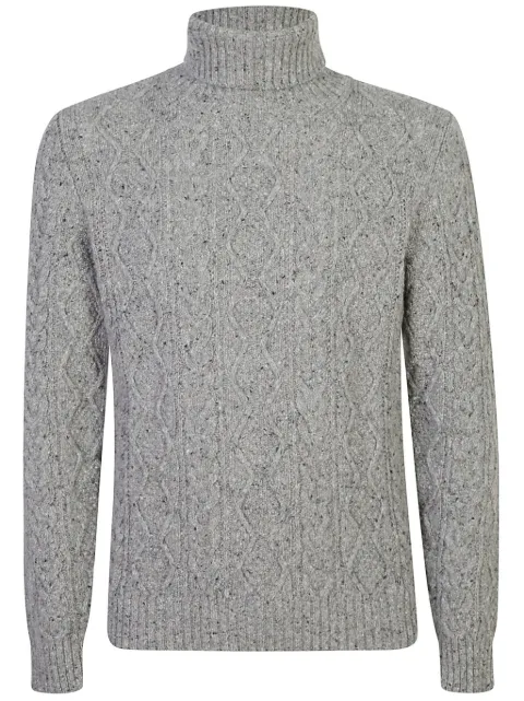 Cenere GB cable-knit roll-neck jumper