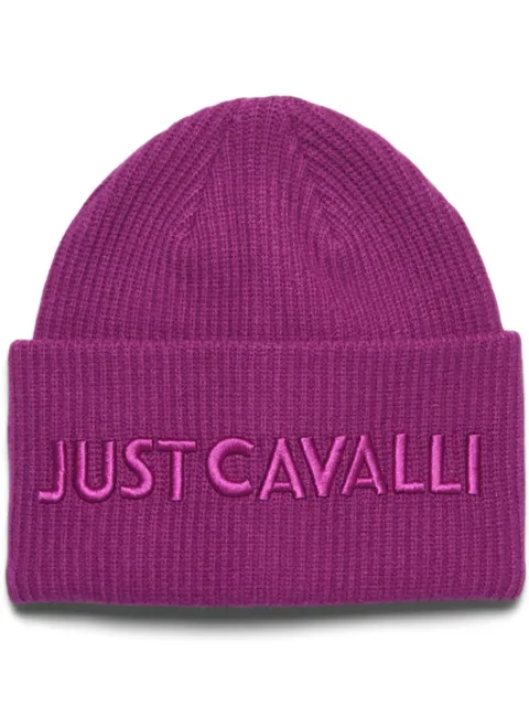 Just Cavalli logo-embroidered beanie hat