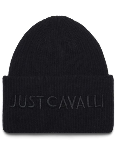 Just Cavalli logo-embroidered beanie hat