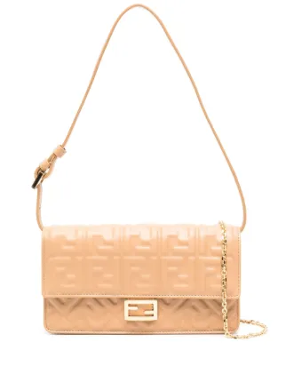 Fendi wallet on chain leather shoulder bag top