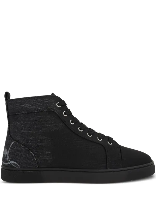 Black high top christian louboutin online