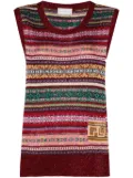 Pierre-Louis Mascia striped tricot top - Red