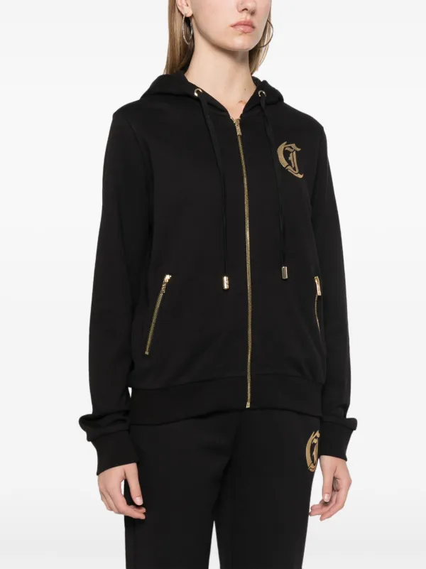 Just Cavalli logo-print Hoodie | Black | FARFETCH