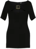 Just Cavalli snake-detail mini dress - Black