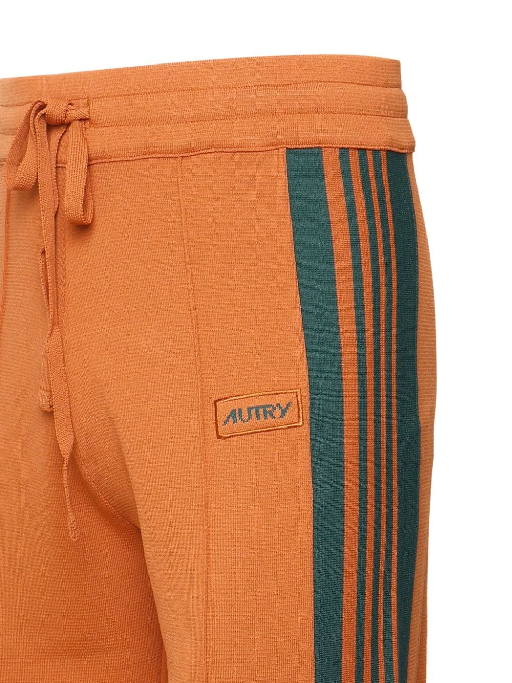 Shop Autry Logo Embroidered Track Pants In Orange