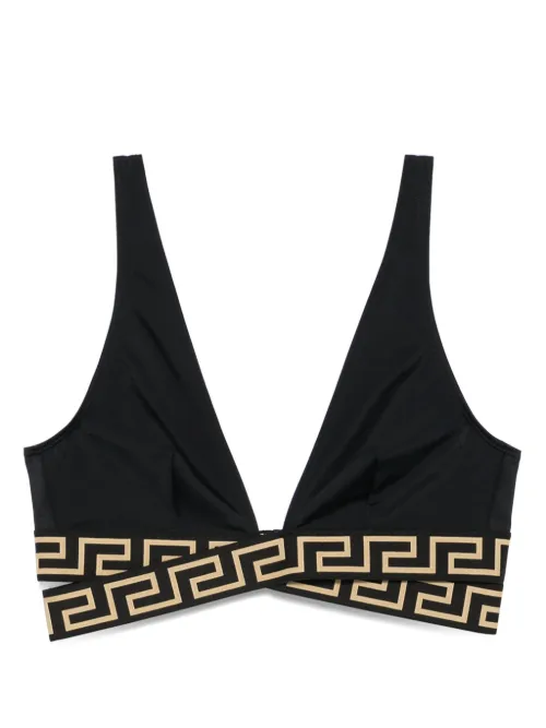 Haut de bikini à détail Greca - Versace - Modalova