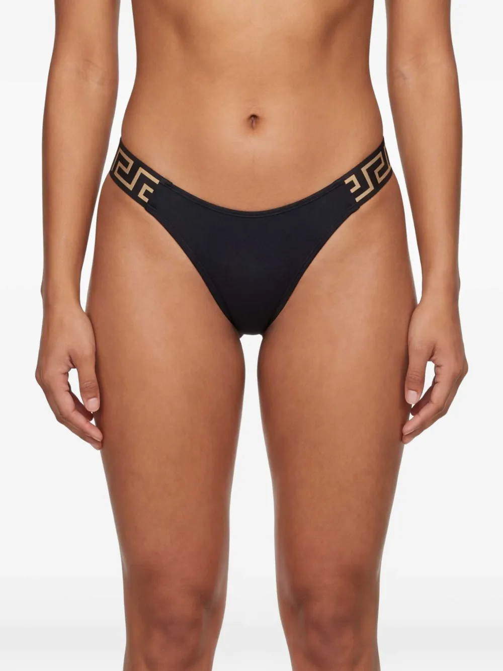 Versace Bikinislip met Grieks detail Zwart