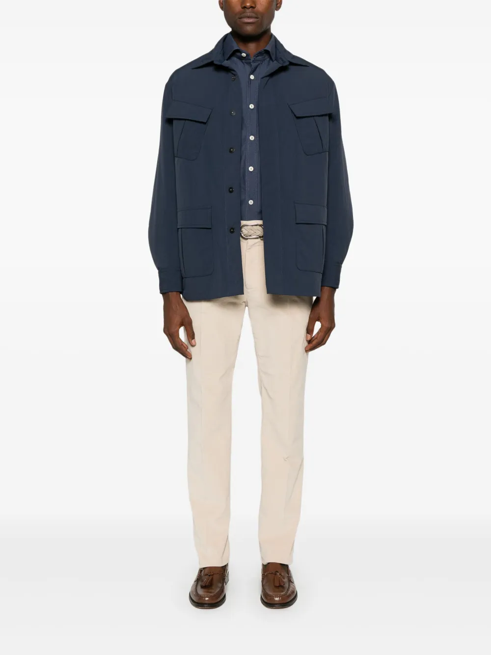 Doppiaa padded shirt jacket - Blauw