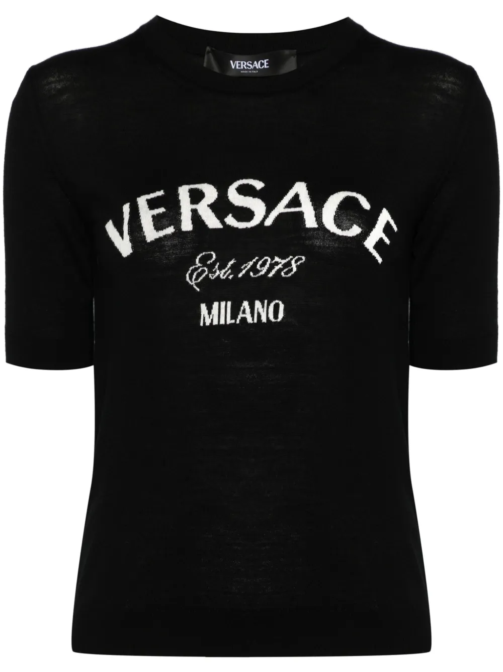 Versace College gebreide top Zwart