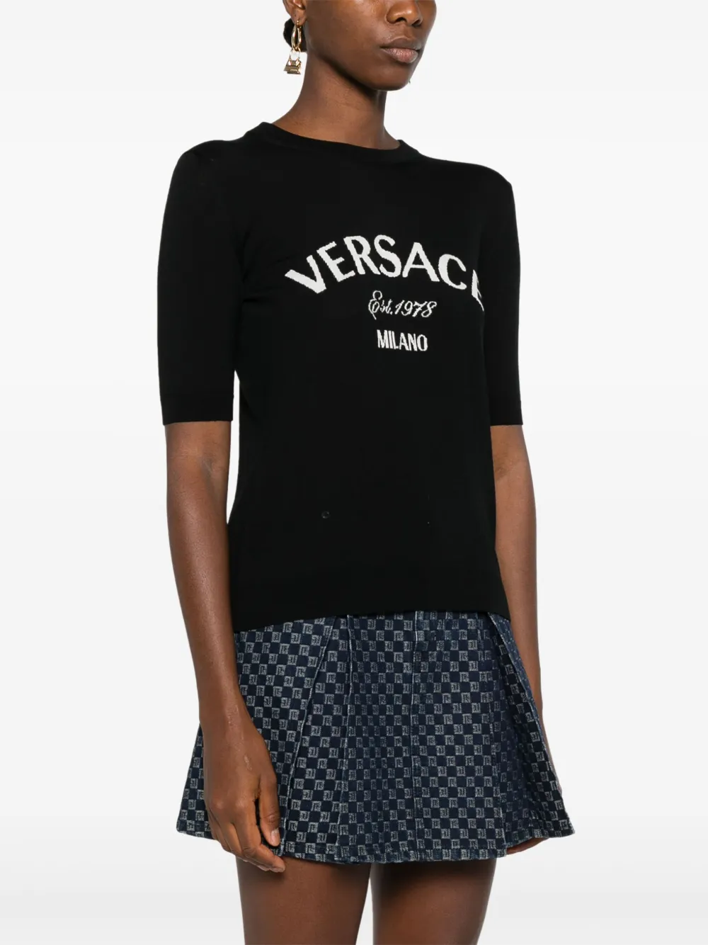 Cheap Versace College knit top Women