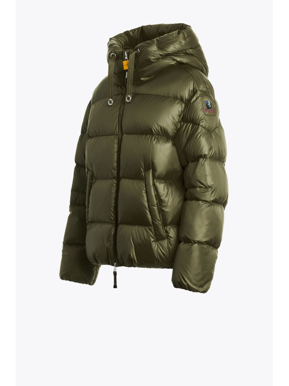 Shop Parajumpers Logo-patch Puffer Jacket In Green