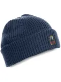 Parajumpers logo-patch beanie hat - Blue