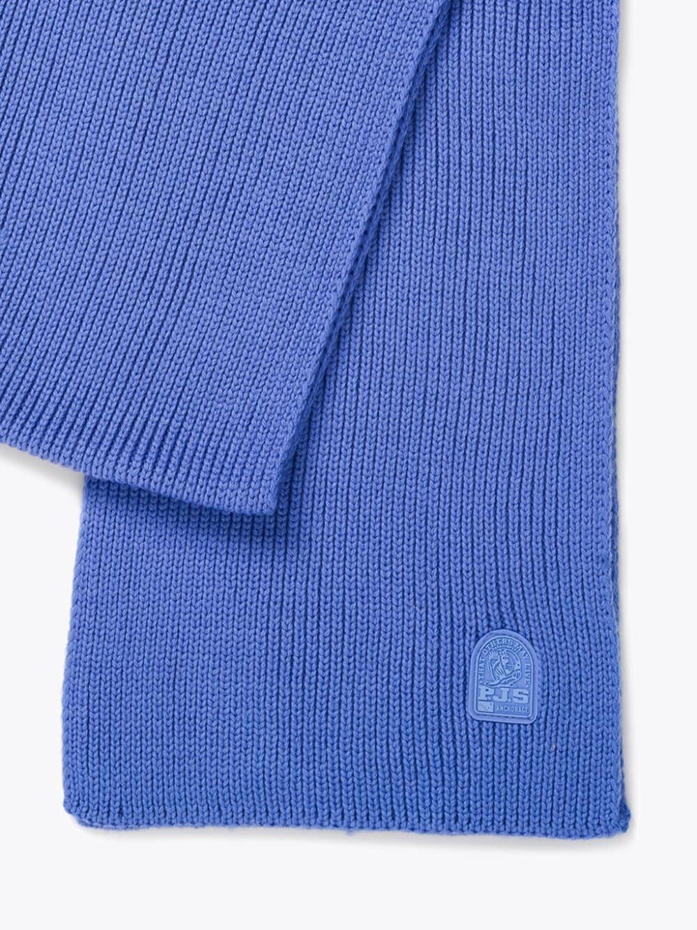 Shop Parajumpers Logo Patch Scarf In Blue