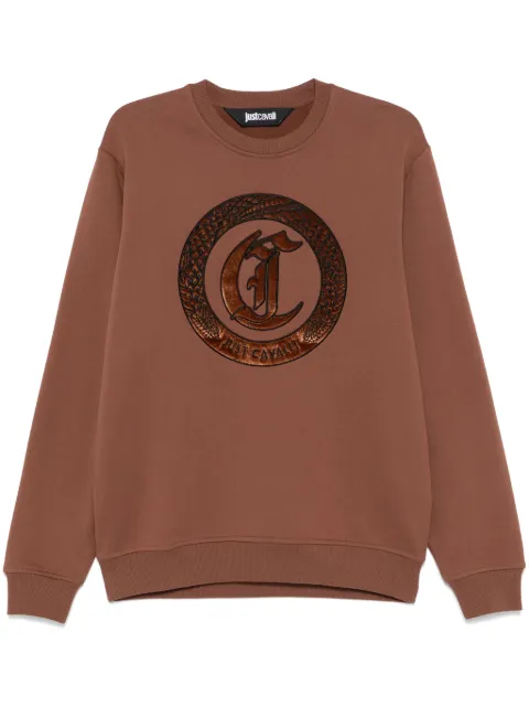Just Cavalli logo-embroidered sweatshirt