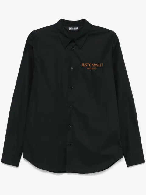 Just Cavalli logo-embroidered shirt
