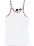 PINKO crystal-embellished tank top - White