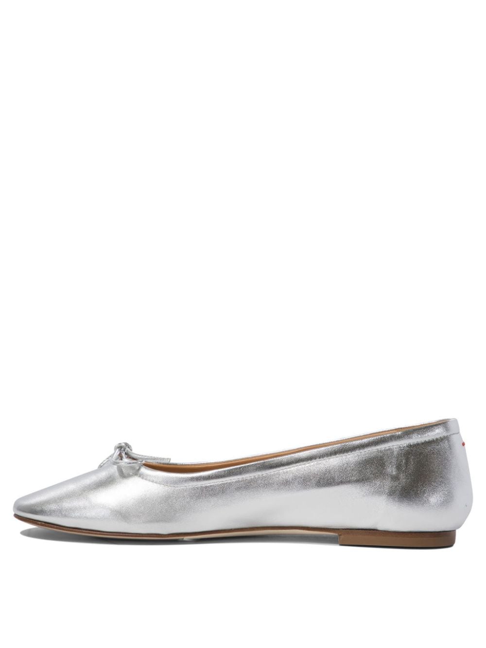 Shop Aeyde Delfina Ballerina Shoes In Silver