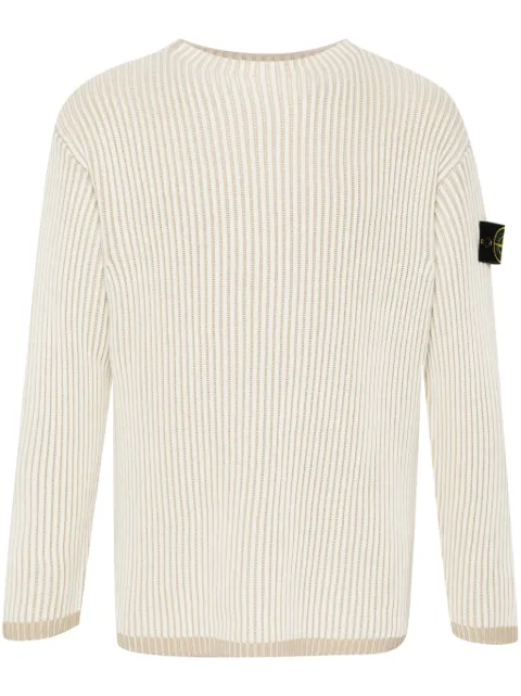 Stone Island ribbed virgin-wool sweater