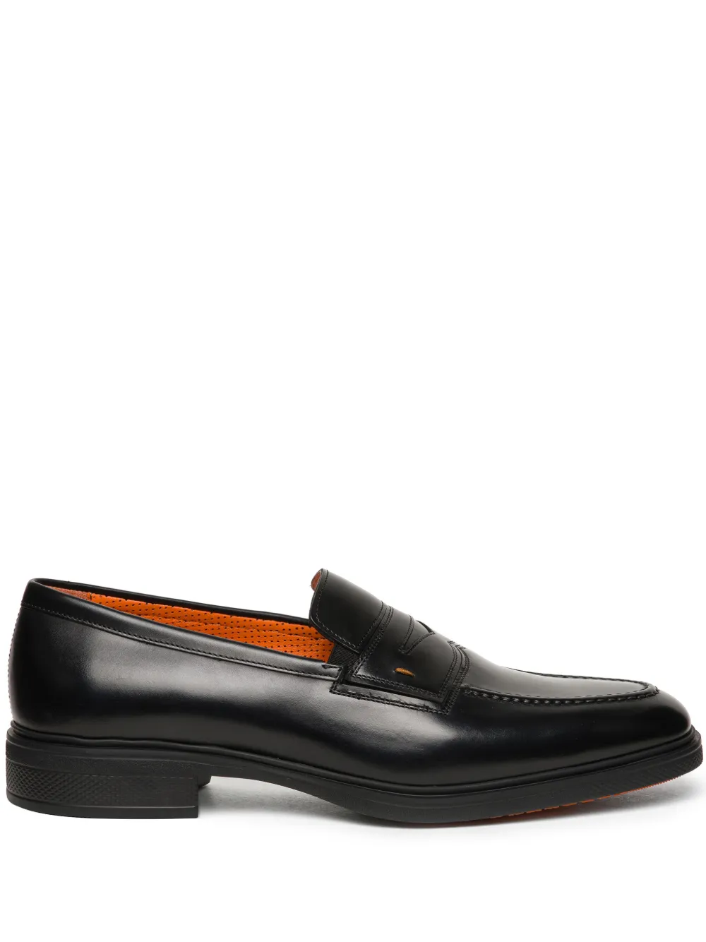 Santoni Easy leren loafers Zwart