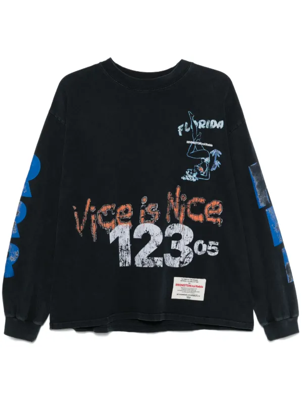RRR123 Vice is Nice ロングスリーブTシャツ BLACK◯関送無料◯ RRR123 - Vice is Nice L/S Tee — SUPERMRKT