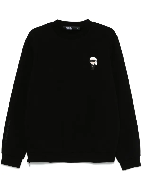 Karl Lagerfeld Ikonik Karl patch Sweatshirt Black FARFETCH