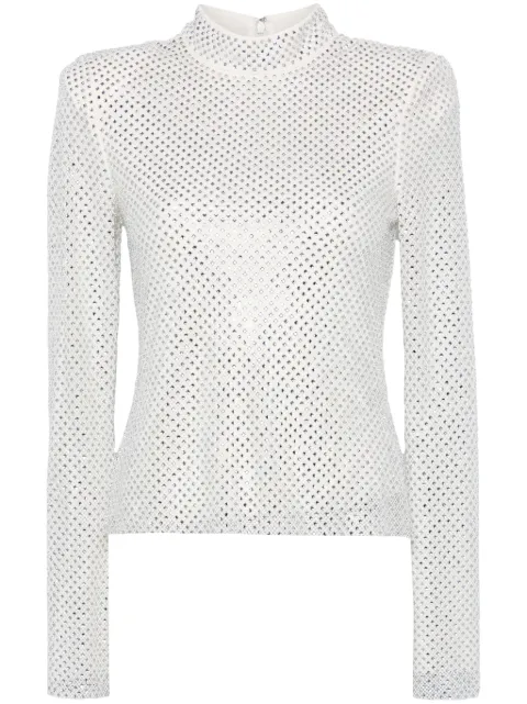 Self-Portrait rhinestone fishnet top