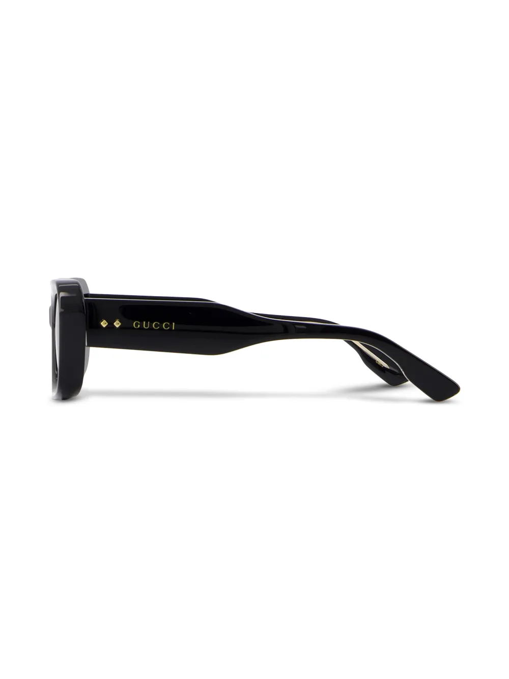 Gucci Eyewear Zonnebril met rechthoekig montuur Zwart