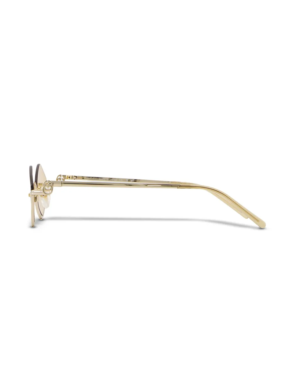 Gucci Eyewear Zonnebril met geometrisch montuur Goud