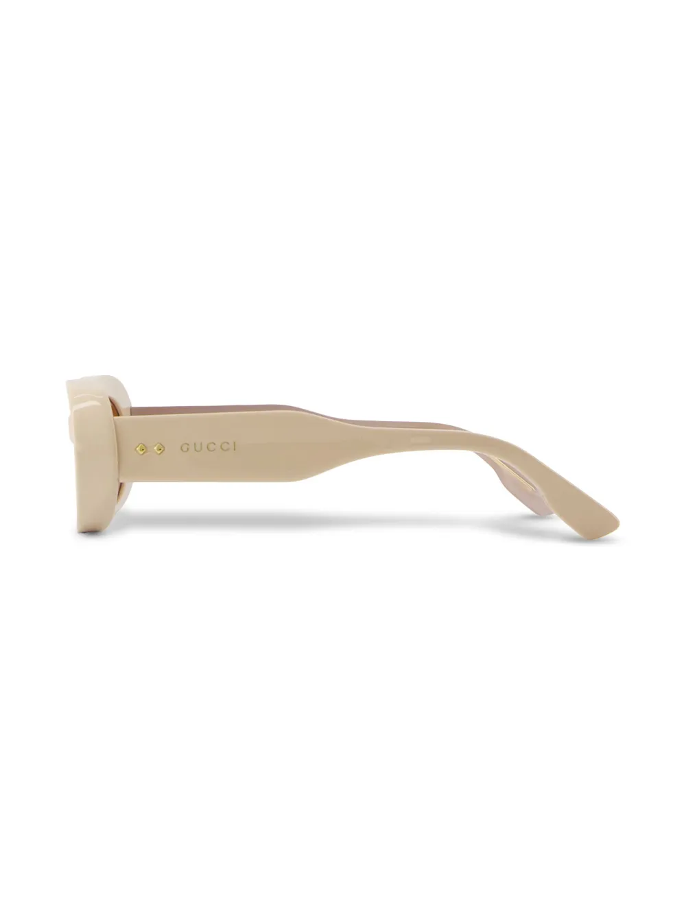 Gucci Eyewear Zonnebril met ovalen montuur Beige