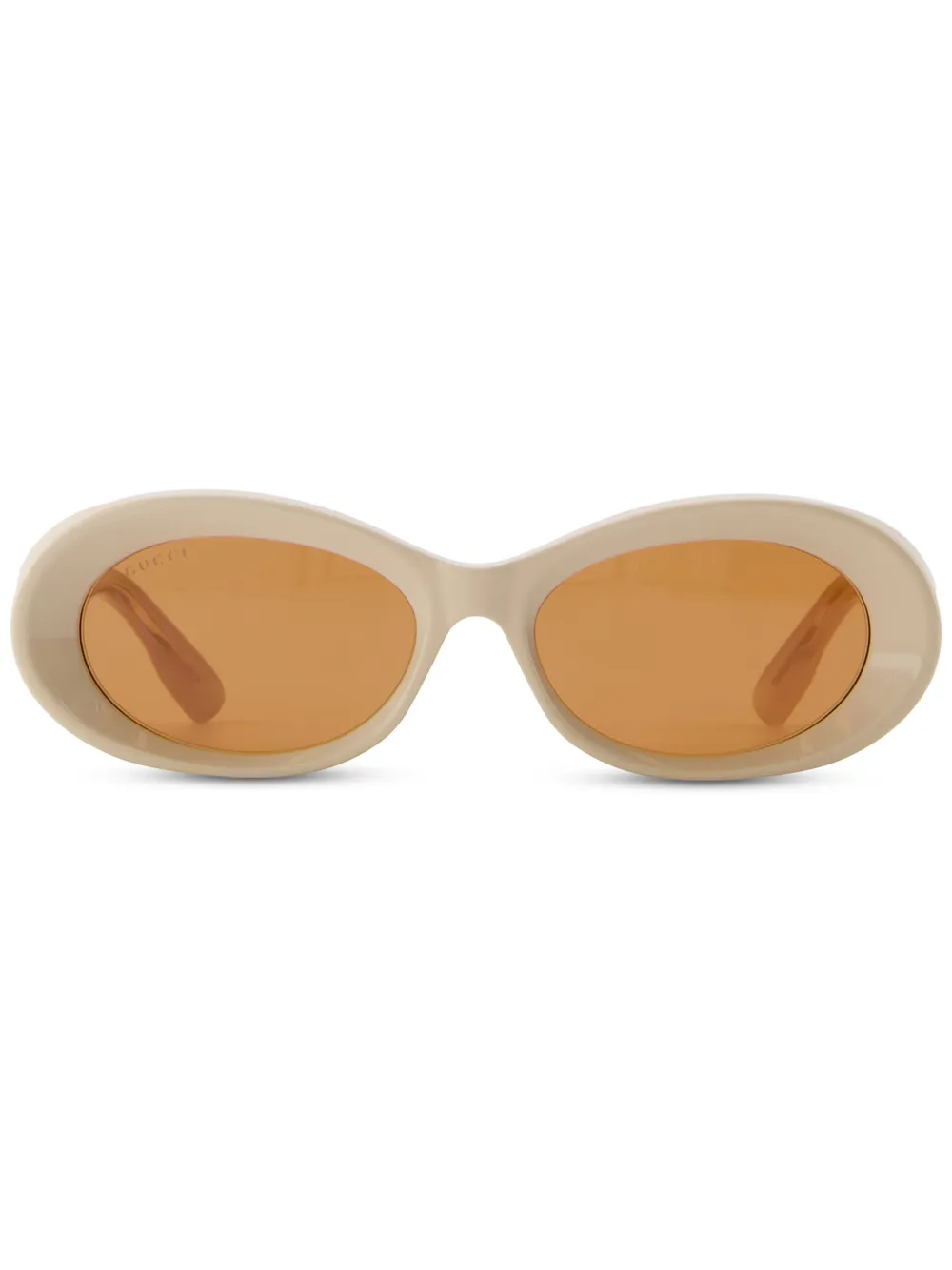 Gucci Eyewear Zonnebril met ovalen montuur Beige